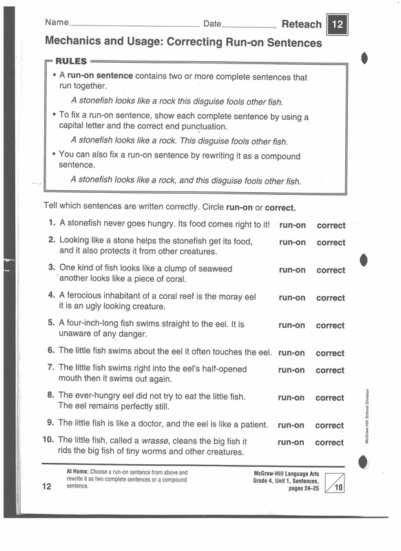 5th Grade Paragraph Correction Worksheets