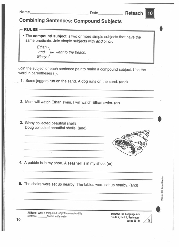Sentence Fluency Worksheets 4th Grade